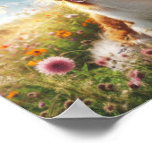 Schöner Bretagne-Hund Poster (Ecke)