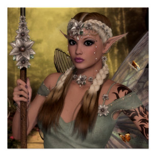 Schöner Brown-Elf Poster