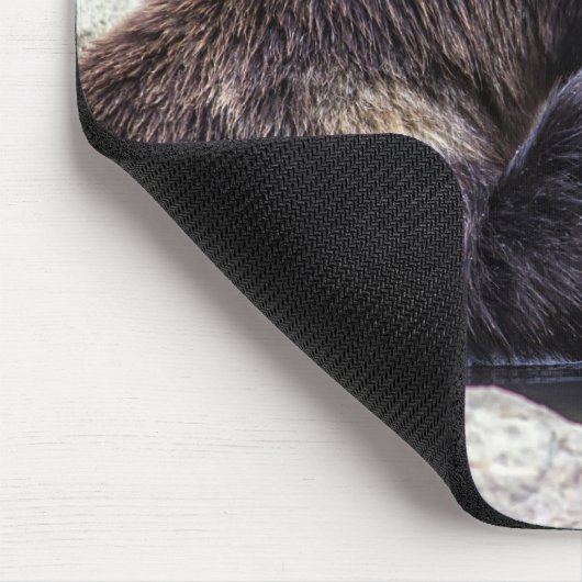 Schöner Brown-Grizzlybär Mousepad (Ecke)