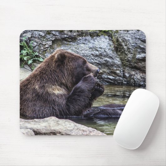 Schöner Brown-Grizzlybär Mousepad (Mit Mouse)