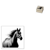 Schöner Brown Horse Individuelle Name Gummistempel (Stempel)