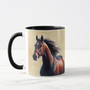 Schöner Brown Horse Individuelle Name Tasse