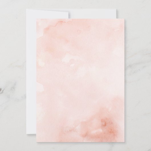 Schöner Brunch mit Blush & White Bloral Brautparty Einladung (Rückseite)