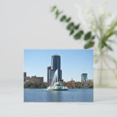Schöner Brunnen im Lago di Orlando Florida Postkarte (Stehend Vorderseite)