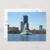 Schöner Brunnen im Lago di Orlando Florida Postkarte (Vorne/Hinten)