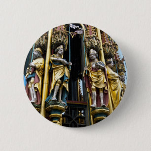 Schöner Brunnen in Nürnberg Button