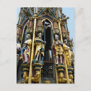 Schöner Brunnen in Nürnberg Postkarte