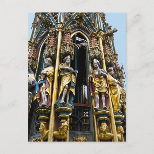Schöner Brunnen in Nürnberg Postkarte (Vorderseite)