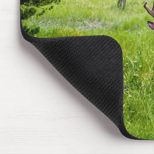 Schöner Buck im Wiesen Mousepad (Ecke)