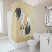 Schöner Buckskin Pinto Sinti und Roma Vanner Entwu Duschvorhang (Beispiel)