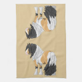 Schöner Buckskin Pinto Sinti und Roma Vanner Entwu Handtuch (Vertikal)