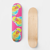 Schöner Budgie Parakeet Exotische Vögel Heiß rosa Skateboard (Vorderseite)