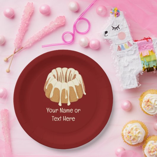 Schöner Bundt Schwamm - Flutter Kuchen und Ihr Tex Pappteller (Party)