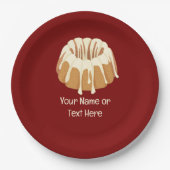 Schöner Bundt Schwamm - Flutter Kuchen und Ihr Tex Pappteller (Vorderseite)