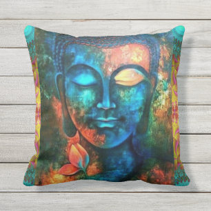 Schöner bunter Buddha Kissen