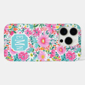 Schöner Bunter Garten Monogramm Case-Mate iPhone Hülle (Rückseite (Horizontal))