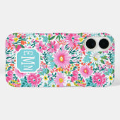 Schöner Bunter Garten Monogramm Case-Mate iPhone Hülle (Rückseite (Horizontal))