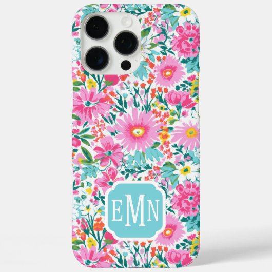 Schöner Bunter Garten Monogrammiert  Case-Mate iPhone Hülle (Rückseite)