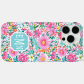 Schöner Bunter Garten Monogrammiert  Case-Mate iPhone Hülle (Rückseite (Horizontal))