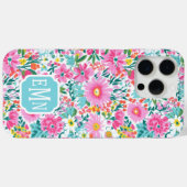 Schöner Bunter Garten Monogrammiert Case-Mate iPhone Hülle (Rückseite (Horizontal))