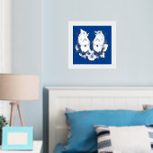 Schöner Butterfly-Silberstreifen Foliendrucke (In Situ (Schlafzimmer))