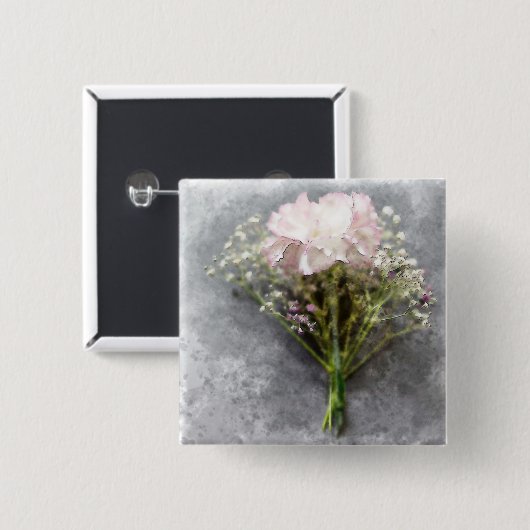 Schöner Button Button - Rosa Chrysanthemum (Vorne & Hinten)