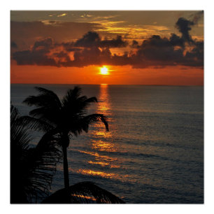 Schöner Cancun-Sonnenuntergang Poster