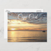 Schöner Cape Cod Sunset über Buzzards Bucht Postkarte (Vorne/Hinten)