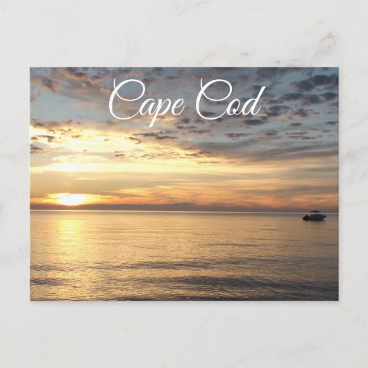 Schöner Cape Cod Sunset über Buzzards Bucht Postkarte (Vorderseite)