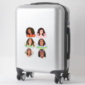 Schöner Cartoon Black African Women Blume Art Aufkleber (Koffer)