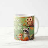 Schöner Cartoon "Happy Woodland" Kaffeetasse (VorderseiteRechts)