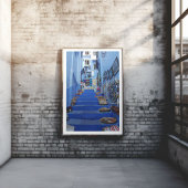 Schöner Chefchaoun Die blaue marokkanische Stadt Poster