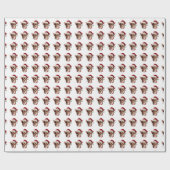 Schöner Chihuahua Dog Weihnachtsmuster Geschenkpapier (Flach)