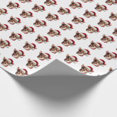 Schöner Chihuahua Dog Weihnachtsmuster Geschenkpapier (Ecke)