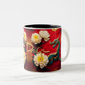 Schöner chinesischer Drache - Neujahr 2024 2TMug2 Zweifarbige Tasse (VorderseiteRechts)