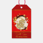 Schöner chinesischer Drache Neujahr 2024 PersonalG Geschenkanhänger (Rückseite)