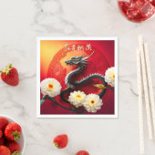 Schöner chinesischer Drache Neujahr 2024 PPN01 Serviette (Beispiel)