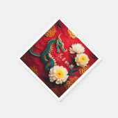 Schöner chinesischer Drache Neujahr 2024 PPN02 Serviette (Ecke)