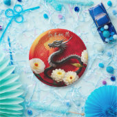 Schöner chinesischer Drache Neujahr 2024 PPRP Pappteller (Party)