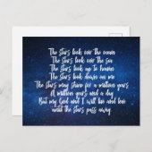 Schöner Christlicher Gebet Stars Gedicht Night Sky Postkarte (Vorne/Hinten)