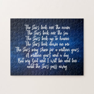 Schöner Christlicher Gebet Stars Gedicht Night Sky Puzzle