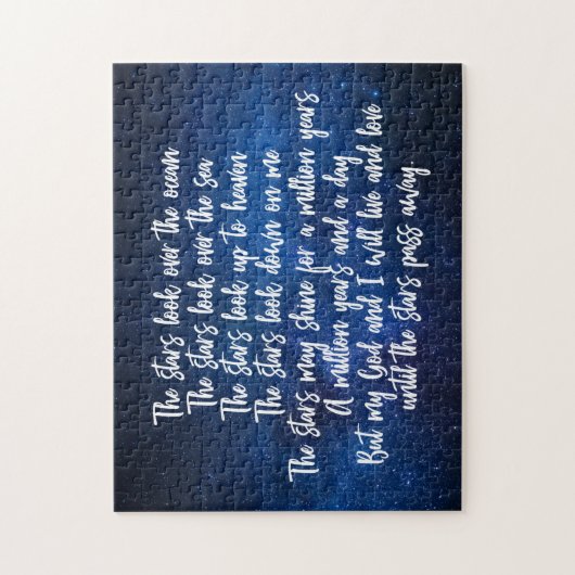 Schöner Christlicher Gebet Stars Gedicht Night Sky Puzzle (Vertikal)