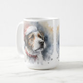 SCHÖNER CHRISTMAS TERRIER DOG KAFFEETASSE (Vorderseite Links)