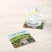 Schöner Comer See Italien Rechteckiger Pappuntersetzer (Vor Ort)