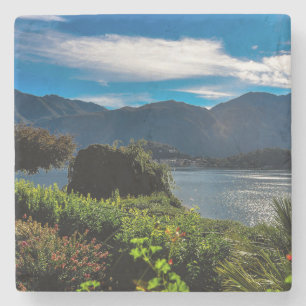 Schöner Comer See Italien Steinuntersetzer