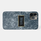 Schöner Cooler dunkelblauer Marmor Case-Mate iPhone Hülle (Rückseite (Horizontal))
