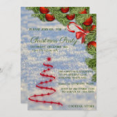 Schöner Cooler Weihnachtsbaum Einladung (Vorne/Hinten)