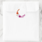 Schöner Crescent subtile lesbische Blume Runder Aufkleber (Tasche)