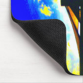 Schöner Cross Blue und gelber Himmel Mousepad (Ecke)