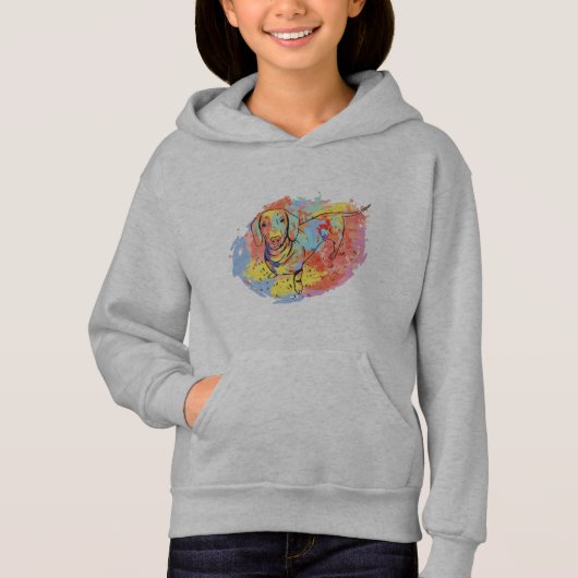 Schöner Dachshund-Hund Hoodie (Vorderseite)